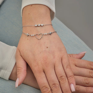 Armband hartje sterren