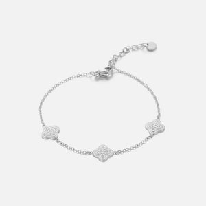 Armband klaver steentjes