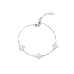 Armband klaver steentjes