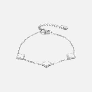 Armband klaver white