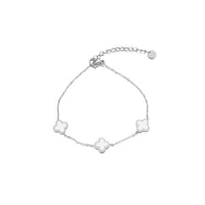 Armband klaver white