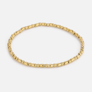 Armband kleine bolletjes stretch goud