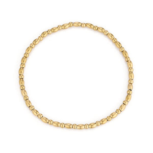 Armband kleine bolletjes stretch goud