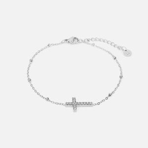 Armband kruisje steentjes