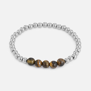 Stretch bracelet with tiger's eye beads