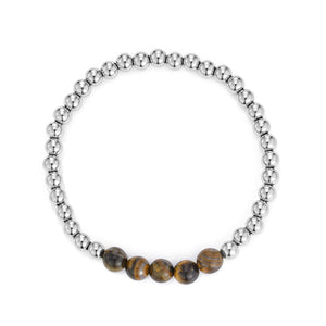 Stretch bracelet with tiger's eye beads