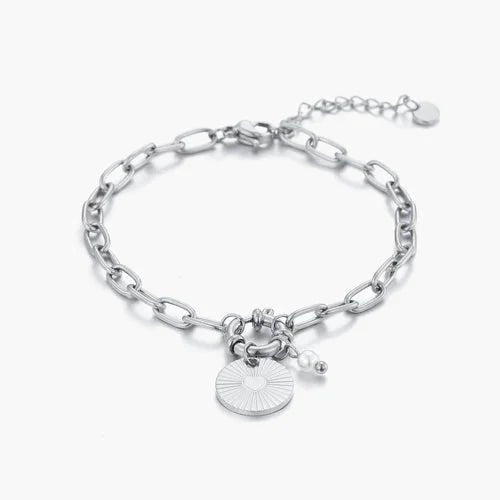 Armband munt en parel