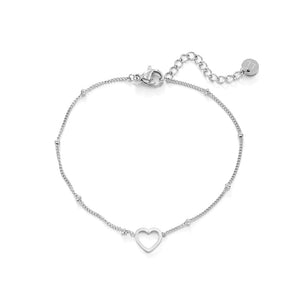Armband open hartje