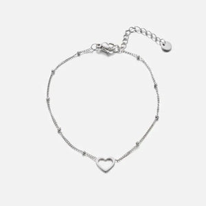 Armband open hartje