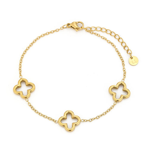 Armband open klavertjes