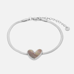Armband parelmoer hart