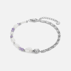 Armband parels en kralen zilver