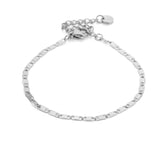 Armband platte schakel zilver