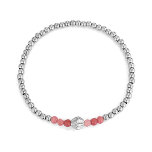 Armband rode kralen stretch