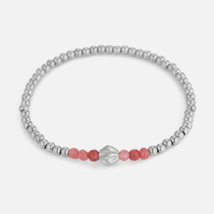 Armband rode kralen stretch