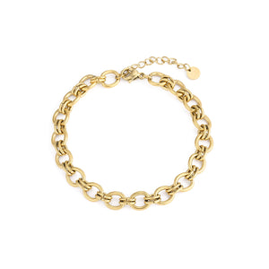 Armband ronde schakels goud