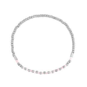 Armband roze kralen stretch