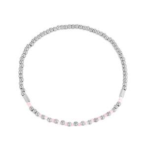 Armband roze kralen stretch