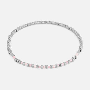 Armband roze kralen stretch