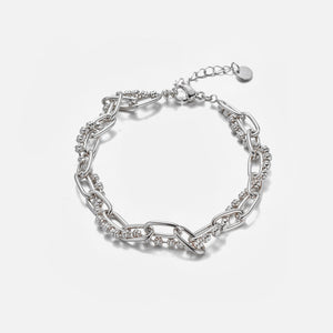 Armband schakel en kralen - Default Title