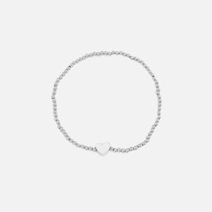Armband stretch hartje - Zilver