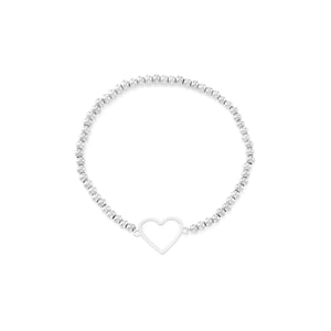 Armband stretch open hartje