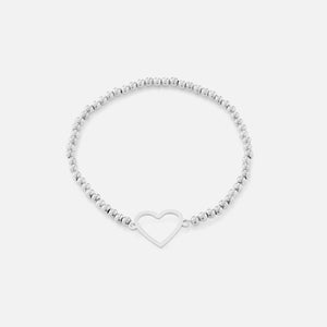 Armband stretch open hartje