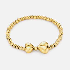 Armband strik stretch goud