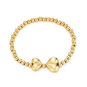 Armband strik stretch goud
