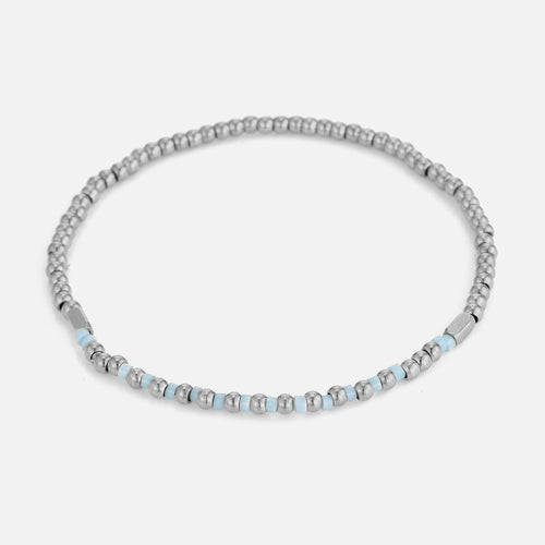 Armband turquoise kralen stretch