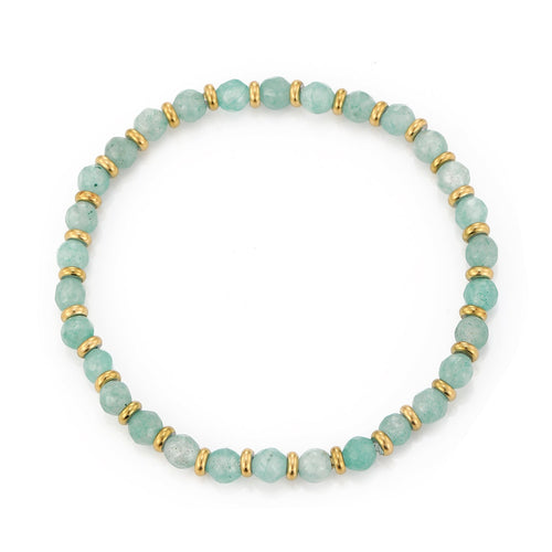 Armband turquoise natuurstenen stretch