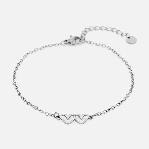 Armband twee hartjes