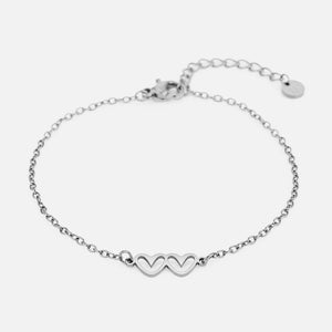 Armband twee hartjes
