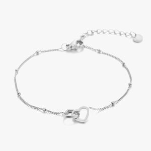 Armband verbonden hartjes