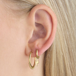 Bali oorbellen balletjes goud