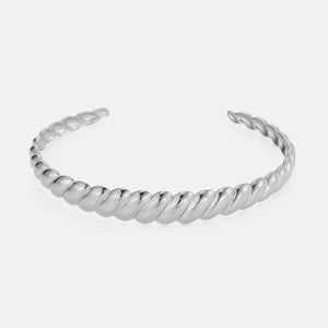 Bangle croissant zilver