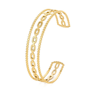 Bangle drielaags goud