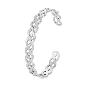 Bangle gevlochten zilver