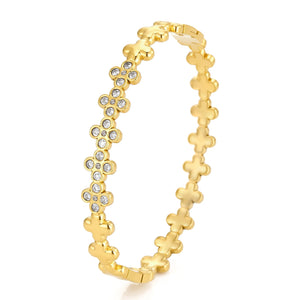 Bangle klaver steentjes