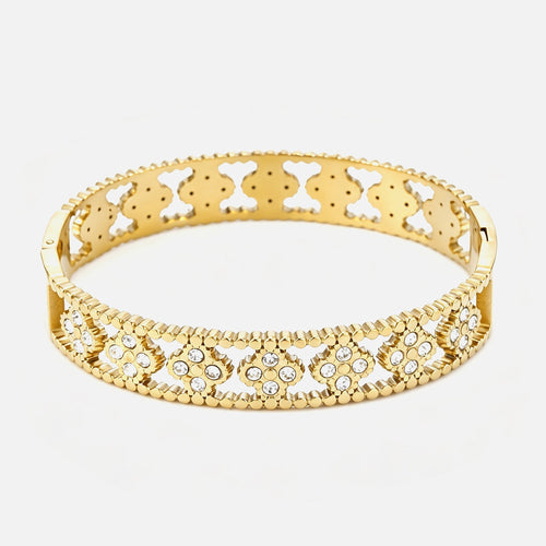 Bangle luxe klavers met strass