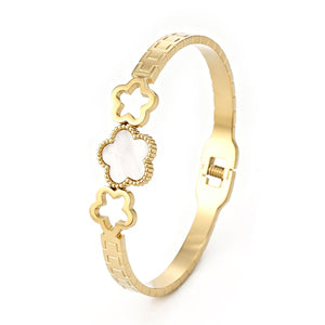 Open bangle and luxury flowers