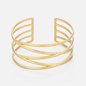 Bangle open lijnen goud
