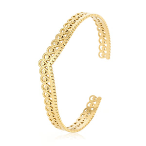 Bangle open patroon goud