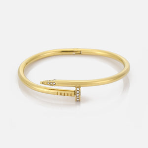 Bangle spijker steentjes goud