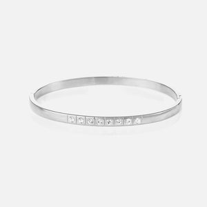 Bangle steentjes zilver