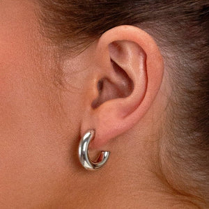 Basic creolen 23mm - Zilver