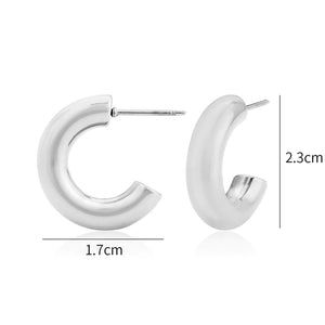 Basic creolen 23mm zilver