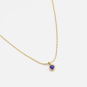 Birthstone ketting goud