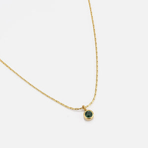 Birthstone ketting goud