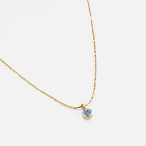 Birthstone ketting goud